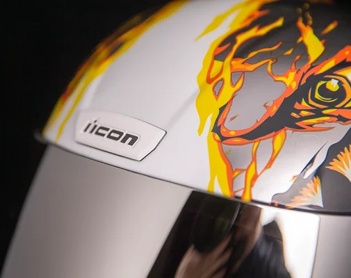 Casca Icon Airform™ Warthog Black/Orange/Silver/Yellow M, 6, nordicamoto.ro