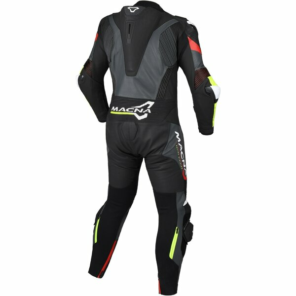 Combinezon de piele 1 piesa MACNA CHROMIQ 46 Negru/Rosu-11