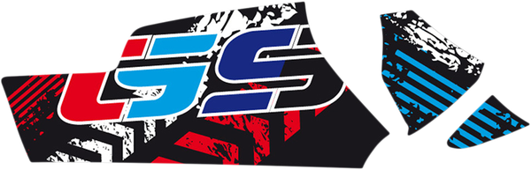Swing Arm Decals Black, Blue, Red, White, 1, nordicamoto.ro