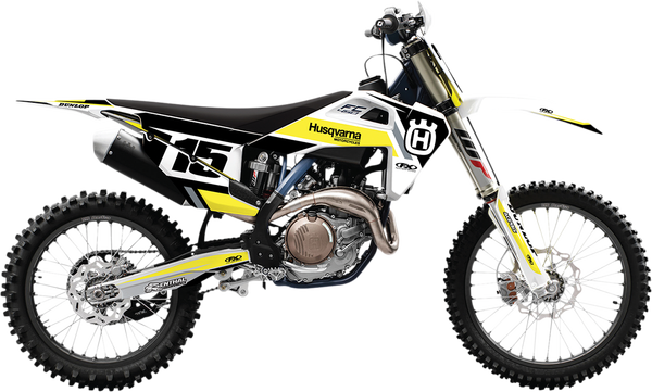 Evo Graphics Kit White, Yellow, 1, nordicamoto.ro