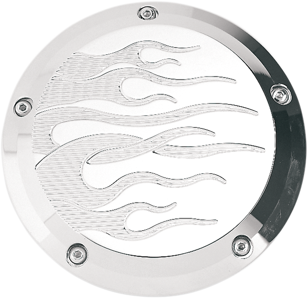 Chrome Billet Derby Cover Chrome, 1, nordicamoto.ro