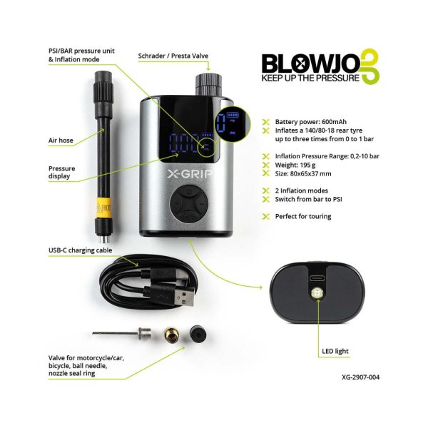 Pompă de aer cu baterie X-Grip Blowjob-3