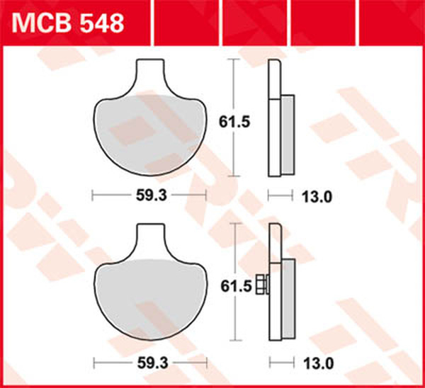 Plăcuțe de frână ceramice universale, 2, nordicamoto.ro