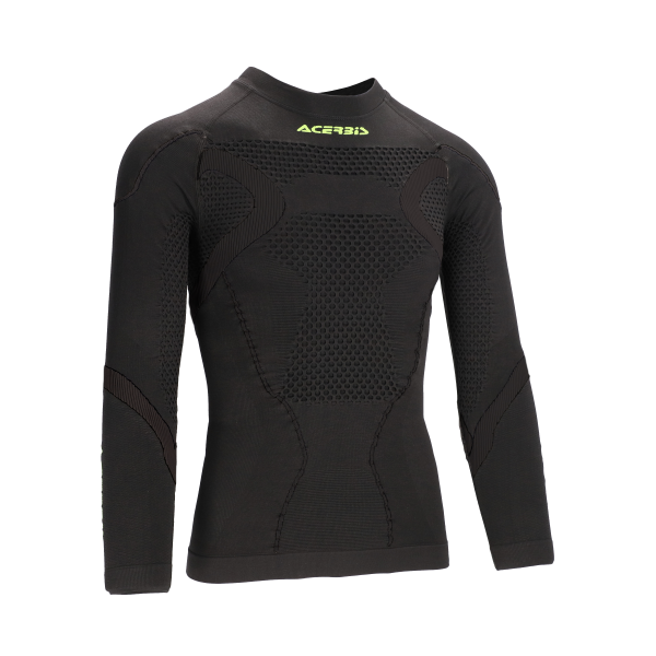 Tricou Corp Acerbis X-Body Winter 2.0 Tehnical Black/Yellow-4