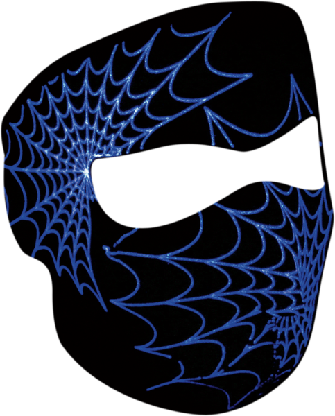 Face Mask Spiderweb Glow Black, Green, 2, nordicamoto.ro