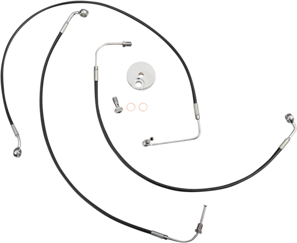 Black Braided Brake Line Kit Black Standard, 1, nordicamoto.ro