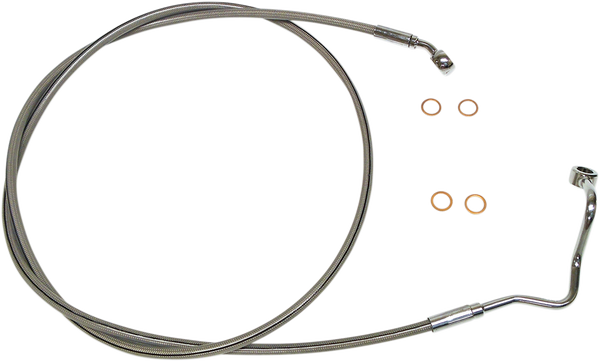 Xr Stainless Upper Brake Line Silver, Polished Oversize [+254 mm (10'')], 1, nordicamoto.ro