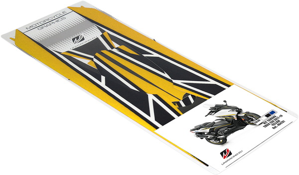 Scooter Decal Set Black, White, Yellow, 3, nordicamoto.ro