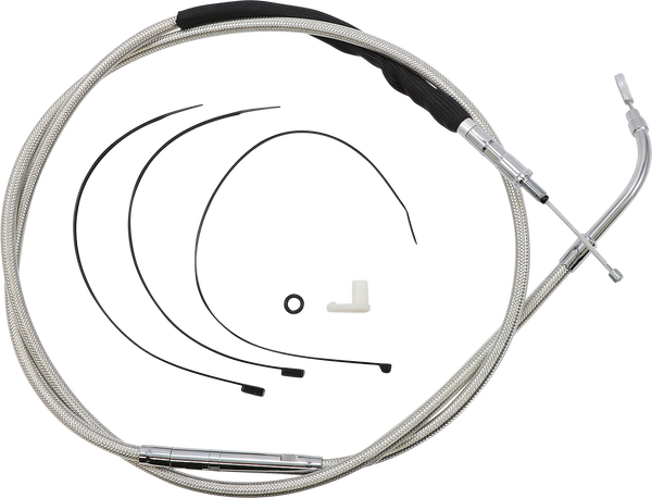 High-efficiency Polished Stainless Clutch Cable Silver, 1, nordicamoto.ro