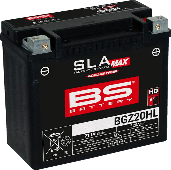 Sla Max Factory- Activated Agm Maintenance-free Battery Black -0