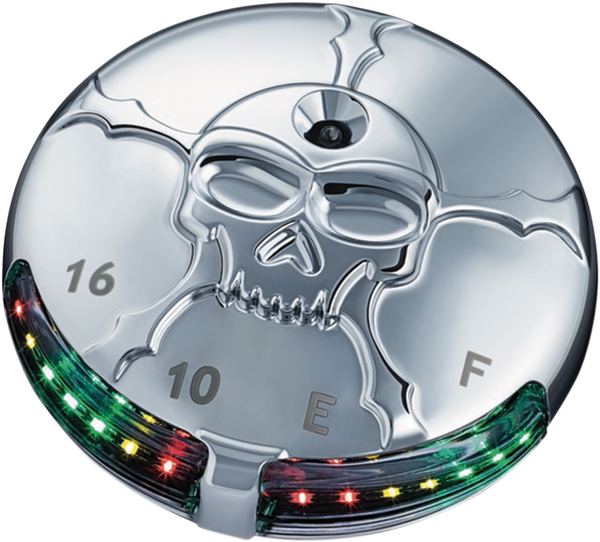 Zombie Led Fuel And Battery Gauge Chrome, 3, nordicamoto.ro