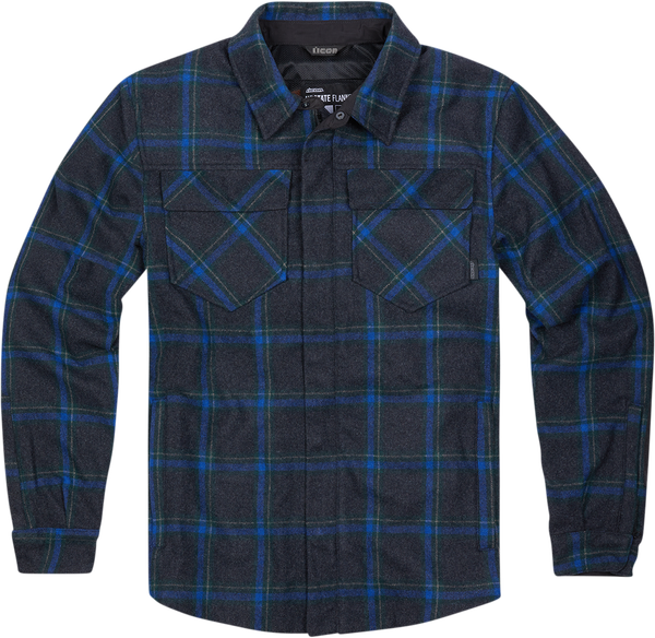 Geaca Textil Icon Upstate™ Riding Flannel Blue-0