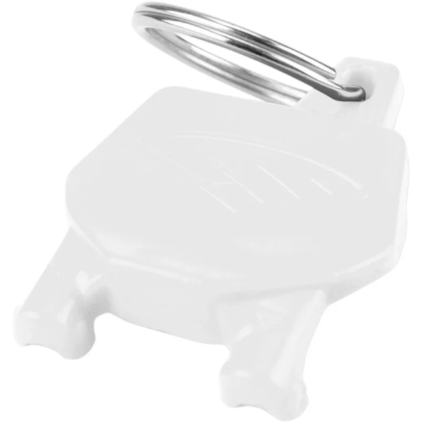 Number Plate Key-ring White-3