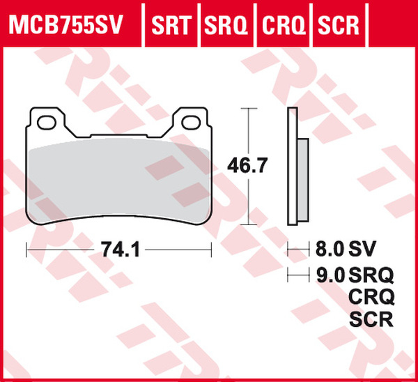 Srt Series Sindered Front Brake Pads, 1, nordicamoto.ro
