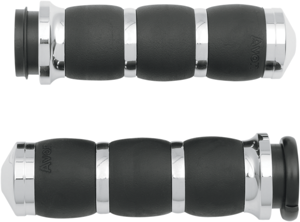 3-ring Velvet Air Grips Black, 1, nordicamoto.ro