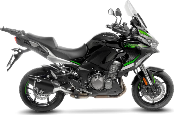Tobă de eșapament LeoVince LV-14 R Black Edition Slip-On pentru Kawasaki Versys 1000, 5, nordicamoto.ro