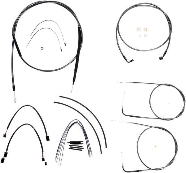Black Pearl Designer Handlebar Installation Kit Black, 2, nordicamoto.ro
