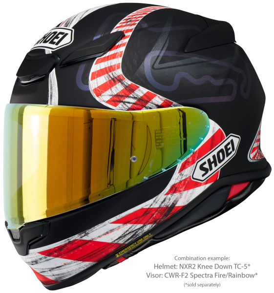 Casca integrala SHOEI NXR2 KNEE DOWN TC-5 Negru/Rosu/Alb Mat XXL-4