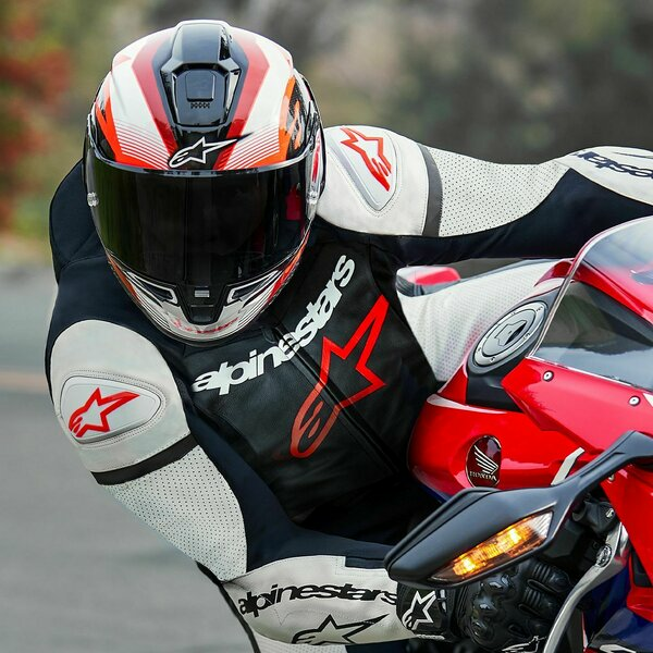 Casca integrala sport ALPINESTARS SUPERTECH R10 CARBON TEAM Negru/Rosu/Alb-0