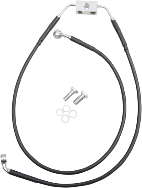 Extended Length Black Vinyl Brake Line Kit Black Oversize [+203 mm (8'')], 1, nordicamoto.ro