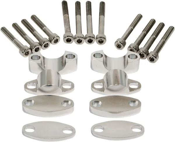Aluminum Handlebar Riser Kit Silver