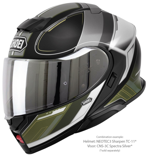 Casca Flip-up SHOEI NEOTEC3 SHARPEN TC-11 Negru/Alb/Verde Mat XXL-5