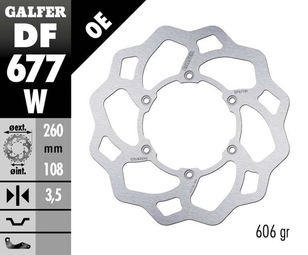 Disc frana fata GAS GAS EC 125/450 Galfer Fixed