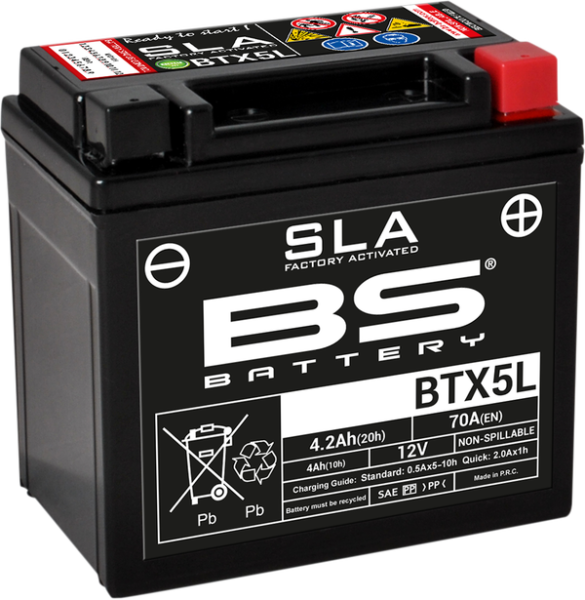 Sla Factory- Activated Agm Maintenance-free Battery Black 