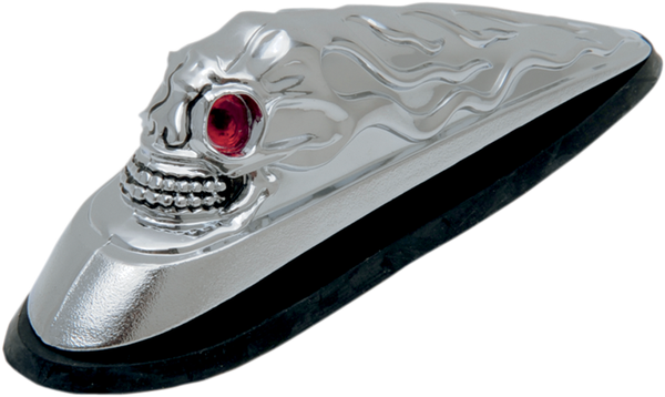 Skull Head Front Fender Ornament White, 1, nordicamoto.ro