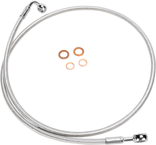 E-z Align Dot Braided Single Disc Front Brake Line Chrome, Sterling Chromite® Ii, 1, nordicamoto.ro