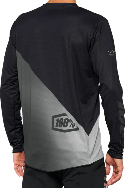 Tricou MTB 100% R-Core Black/Gray-1