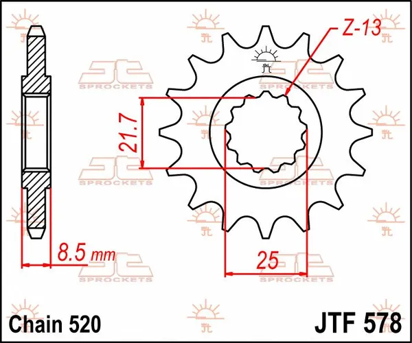 JT SPROCKETS Front Sprocket Natural -0