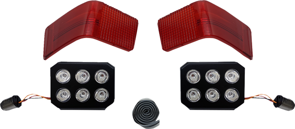 Led Tour-pak Run/brake Lights With Lenses Red, 1, nordicamoto.ro
