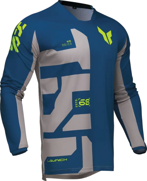 Tricou Enduro Thor Launchmode Forge Blue-5