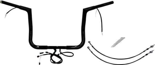 Plug & Play Ez Install 1-1/4(r) Flat Top Handlebar Kit Black, 2, nordicamoto.ro