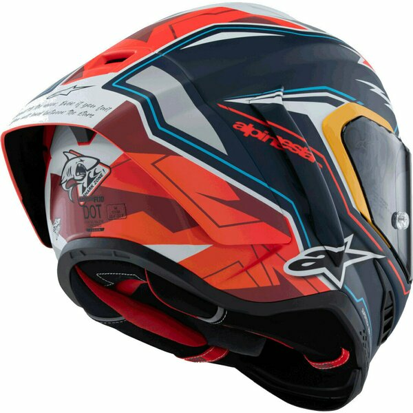 Casca integrala sport ALPINESTARS SUPERTECH R10 LE ACOSTA Albastru/Rosu/Alb-7
