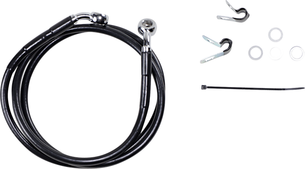 Extended Length Black Vinyl Brake Line Kit Black Oversize [+152 mm (6'')], 1, nordicamoto.ro
