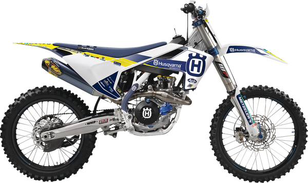 Trophy Graphic Kit With Seat Cover Yellow, White, Blue, 2, nordicamoto.ro