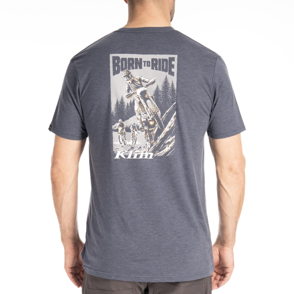 Tricou Klim Saddle Mountain Tri-blend Coyote Brown Heather - White-9