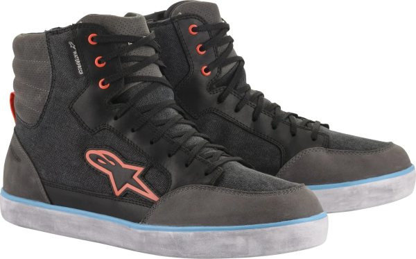 Cizme Alpinestars Primer J-6 Waterproof Canvas Black Anthrcite Light Blue-6