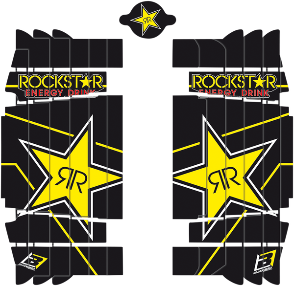 Rockstar Rad Louver Decals Black, Yellow, 1, nordicamoto.ro