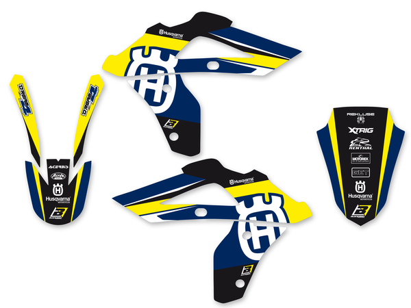 Dream 4 Graphics Kit Black, Blue, White, Yellow, 1, nordicamoto.ro