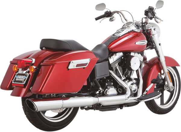 Twin Slash 2-into-1 Slip-on Muffler Chrome, 1, nordicamoto.ro