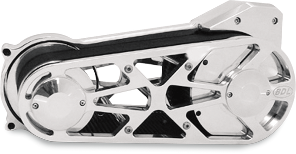 8mm Belt Drive Kit With Outboard Support Plate Chrome, Polished, 1, nordicamoto.ro