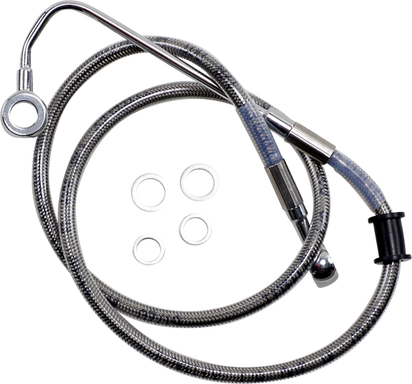 Stainless Steel Brake Line Kit Silver, Clear-coated, 1, nordicamoto.ro