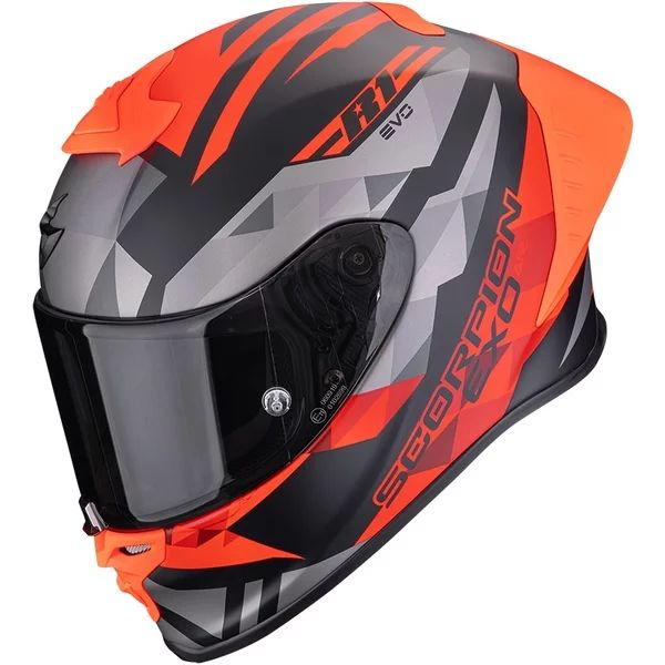 Casca integrala sport SCORPION EXO-R1 EVO II AIR VALERE L Alb/Rosu/Albastru, 3, nordicamoto.ro