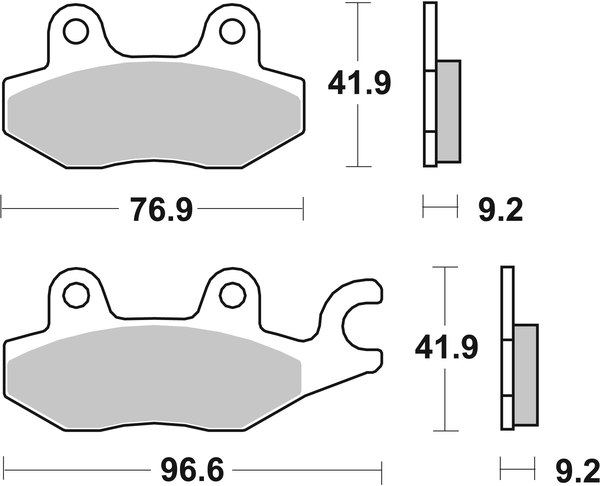 Ct Scooter Carbon Tech Organic Brake Pads, 1, nordicamoto.ro