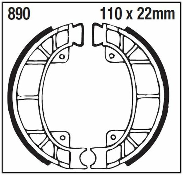 Standard Brake Shoes, 2, nordicamoto.ro