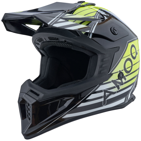 AMOQ Meteor V2 Helmet Axis Black/Yellow glossy XS-0