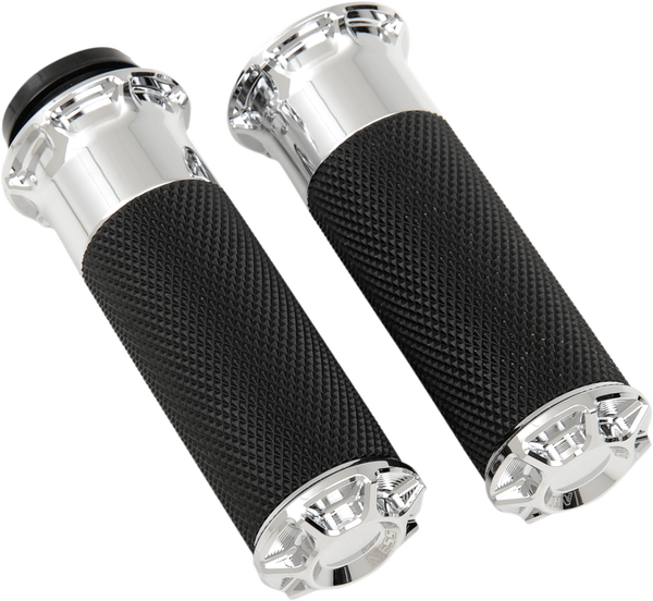 Fusion Beveled Grips Black, 1, nordicamoto.ro